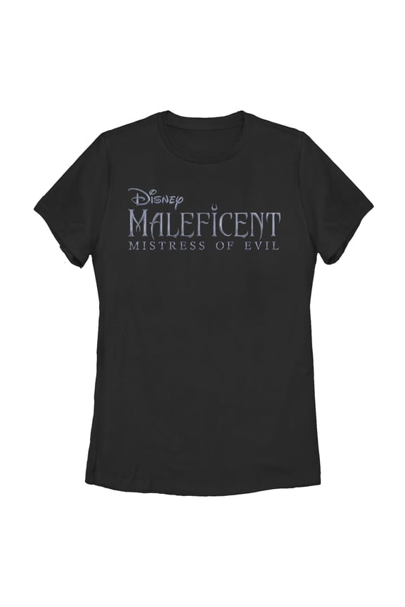 Women's Maleficent: Mistress of All Evil Basic Movie Logo Graphic Tee Black Medium