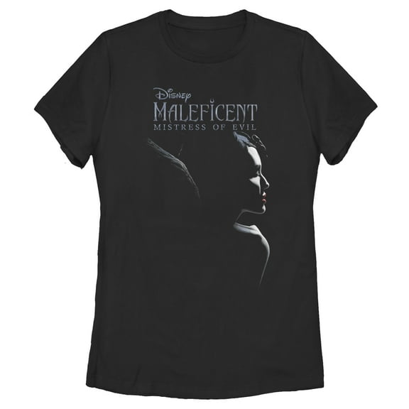 Women's Maleficent: Mistress of All Evil Logo Profile  Graphic Tee Black Medium