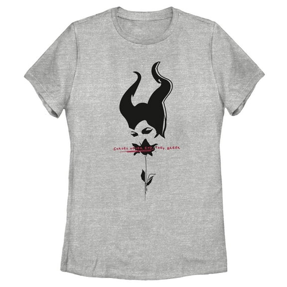 Women's Maleficent: Mistress of All Evil Rose Curse  Graphic Tee Athletic Heather Large