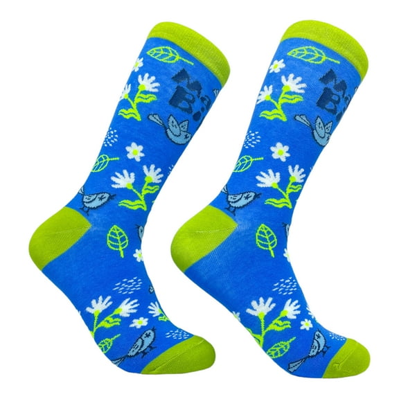 Women's Mama Bird Socks Funny Cute Bluebird Mothers Day Footwear for Mom