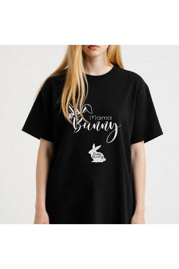 Women's Mama Bunny and Baby Bunny T-Shirt S-4XL Mother's Day Gift