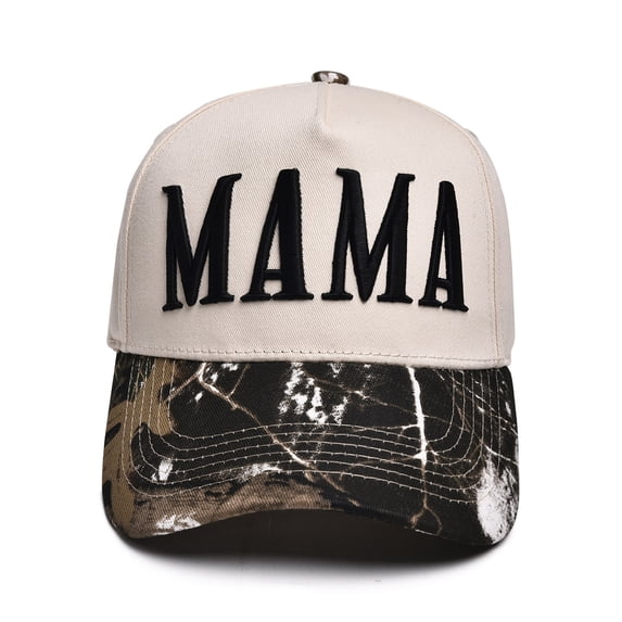 Women’s Mama Trucker Hat – Vintage Embroidered Adjustable Baseball Cap, Two-Tone Ponytail Hat Gifts for Mothers Day Outfits Multicolor One Size