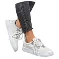 thumbnail image 1 of Women's & Man Casual Shoes Casual Fashion Sneaker With Shimmering Upper Flat Design For Versatile Everyday Wear, 1 of 9