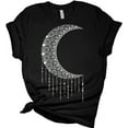 thumbnail image 1 of Women's Mandala Shirt Moon T-Shirt Summer Bella Short Sleeve Top Casual Plus Size Graphic Tee, 1 of 3