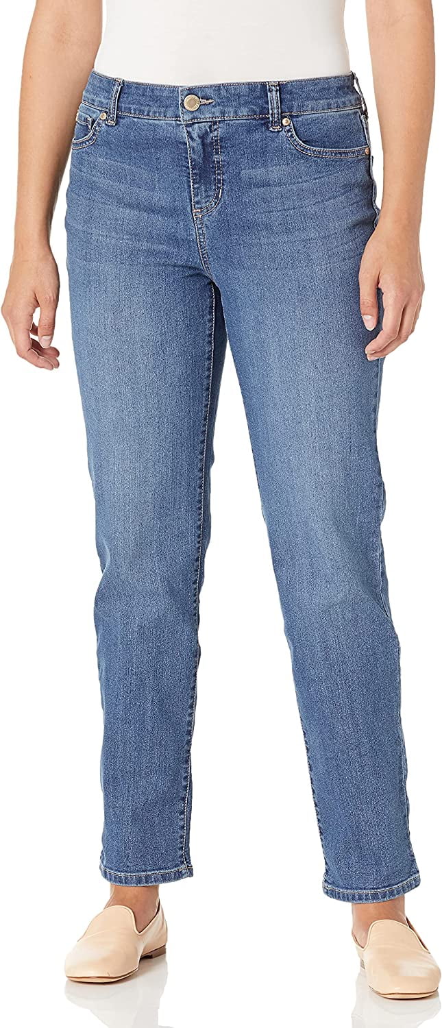 Bandolino Women's Mandie High Rise Straight Leg Jean - 5 Pocket Stretch Denim
