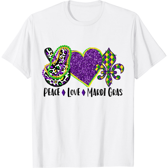 Women’s Mardi Gras Carnival Graphic T-Shirt – Colorful Festive Tee for Party