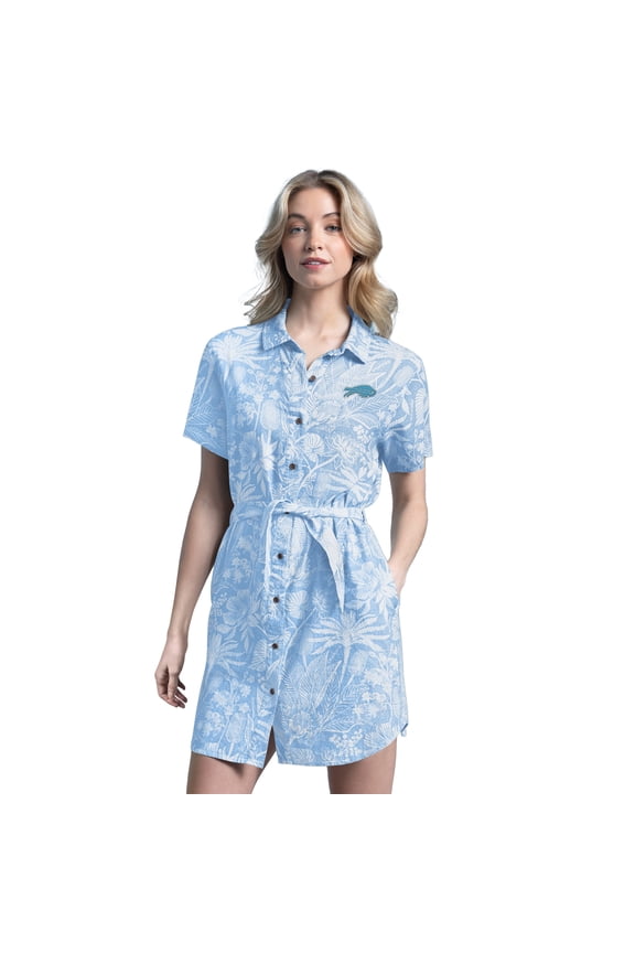 Women's Margaritaville Blue Buffalo Bills Palm Linen Dress