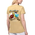 thumbnail image 1 of Women's Margaritaville Gold Minnesota Vikings Game Time V-Neck T-Shirt, 1 of 2