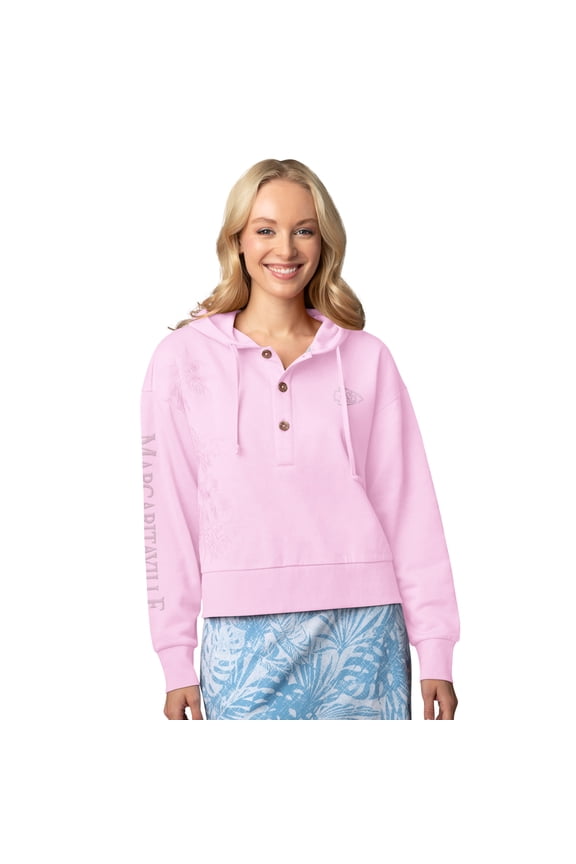 Women's Margaritaville Pink Kansas City Chiefs Island Dream Solid Pullover Hoodie