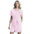 thumbnail image 1 of Women's Margaritaville  Pink San Francisco 49ers Palm Linen Dress, 1 of 2