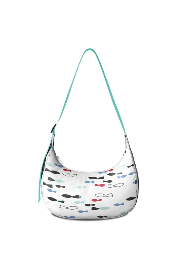 Women’s Marine Life Shoulder Bag – Water-Resistant Lightweight Crossbody Purse with Colorful Cartoon Crab and Ocean Theme, Tropical Nautical Print, Spacious Durable Travel Tote for Coastal Adventures