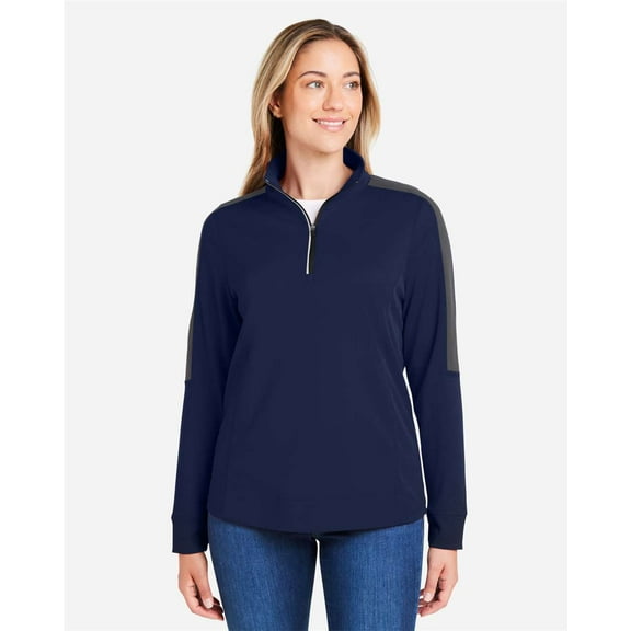 Women's Market Snag Protect Mesh Colorblock Quarter-Zip Pullover