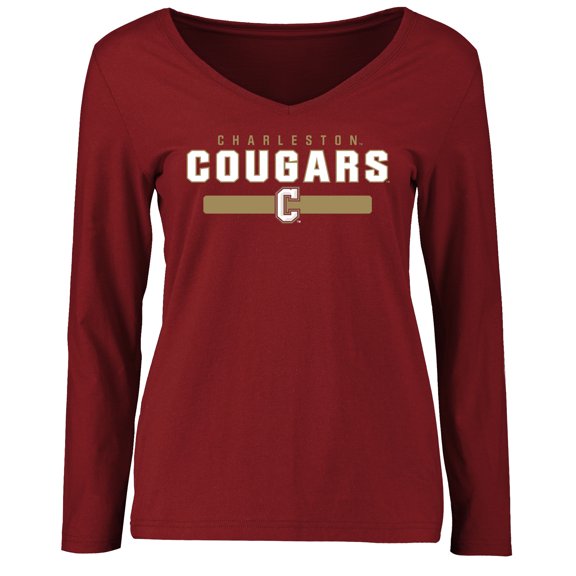 Women's Maroon Charleston Cougars Team Strong Long Sleeve T-Shirt