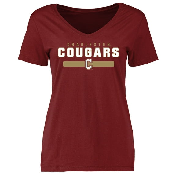 Women's Maroon Charleston Cougars Team Strong T-Shirt