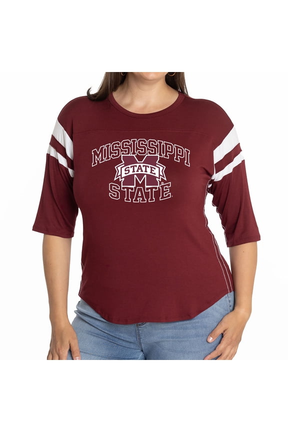 Women's Maroon Mississippi State Bulldogs Abigail Jersey T-Shirt