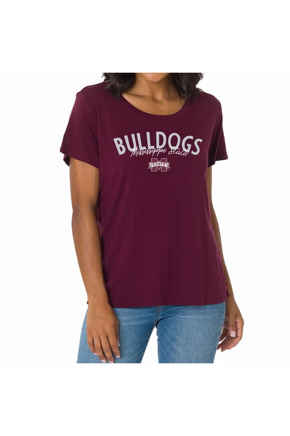 Women's Maroon Mississippi State Bulldogs Scarlet Scoop Neck T-Shirt
