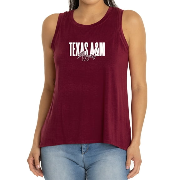 Women's Maroon Texas A&M Aggies A-Line Hannah High Neck Tank Top
