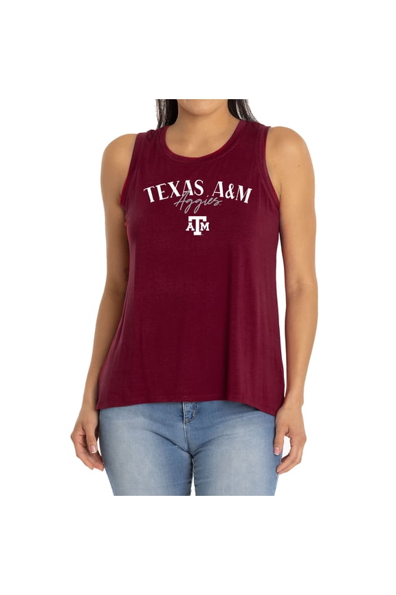 Women's Maroon Texas A&M Aggies Hannah High Neck Tank Top