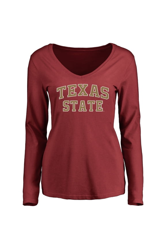 Women's Maroon Texas State Bobcats Everyday Long Sleeve T-Shirt