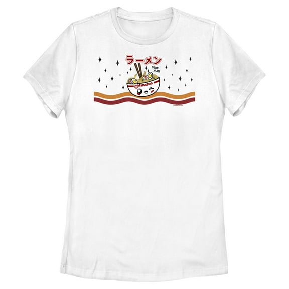 Women's Maruchan Ramen Bowl Sparkles  Graphic Tee White Small