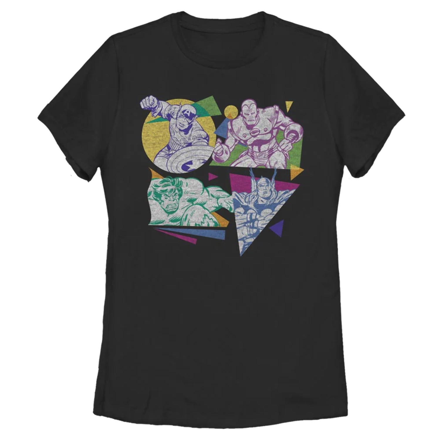 Women s Marvel Marvel Tri T Shirt Walmart