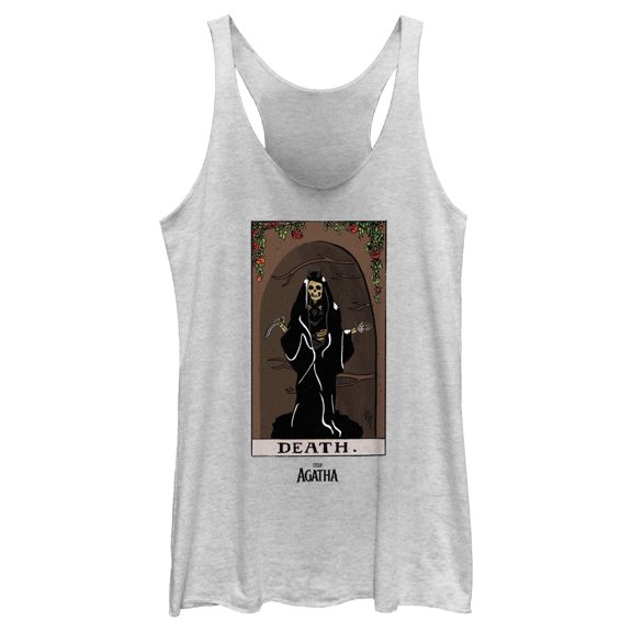 Women's Marvel: Agatha All Along Dead Tarot Card Racerback Tank Top