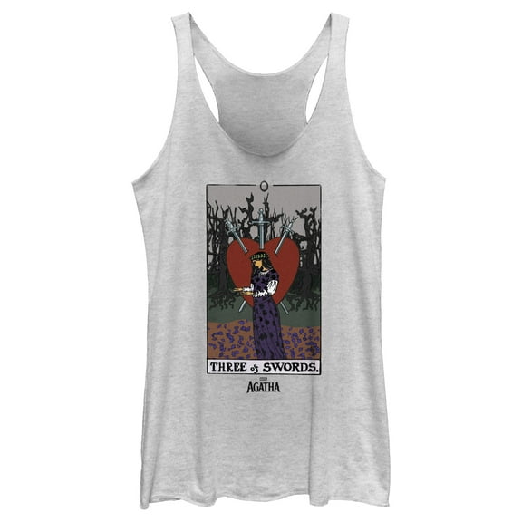 Women's Marvel: Agatha All Along Three Of Swords Racerback Tank Top