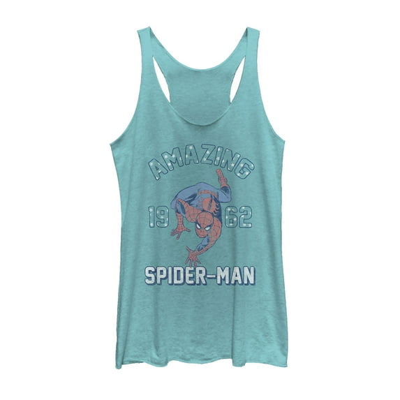 Women's Marvel Amazing Spider-Man 1962 Racerback Tank Top Tahiti Blue X Small
