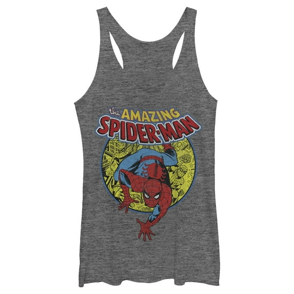 Women's Marvel Amazing Spider-Man Responsibility Racerback Tank Top Gray Heather X Large