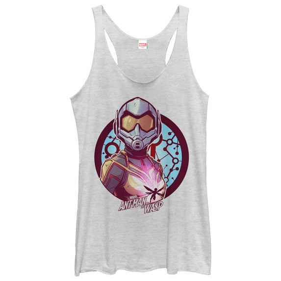 Women's Marvel Ant-Man and the Wasp Hope Circle Racerback Tank Top White Heather Large