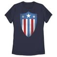 thumbnail image 1 of Women's Marvel Avengers Captain America USO Shield  Graphic Tee Navy Blue Large, 1 of 5