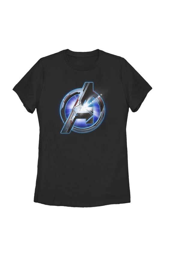 Women's Marvel Avengers: Endgame Arc Reactor Logo  Graphic Tee Black Medium