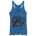 thumbnail image 1 of Women's Marvel Avengers: Endgame Bold Logo  Racerback Tank Top Royal Blue Heather Small, 1 of 3