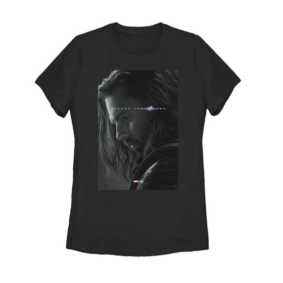 Women's Marvel Avengers: Endgame Bucky Barnes Poster Graphic Tee Black X Large