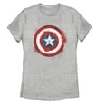 thumbnail image 1 of Women's Marvel Avengers: Endgame Cap Smudged Shield Graphic Tee Athletic Heather X Large, 1 of 3