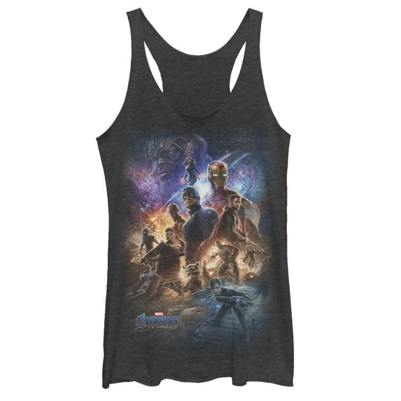 Women's Marvel Avengers: Endgame Galactic Team Racerback Tank Top Black Heather X Small