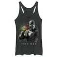 thumbnail image 1 of Women's Marvel Avengers Endgame Glowing Stones Logo Overlay Portrait  Racerback Tank Top Black Heather Small, 1 of 3