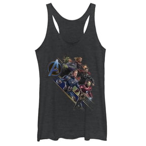 Women's Marvel Avengers: Endgame Hero Streaks Racerback Tank Top Black Heather Small