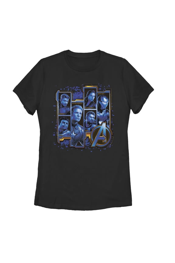 Women's Marvel Avengers: Endgame Hero Tech Frames Graphic Tee Black Small