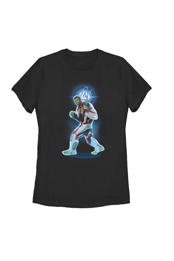 Women's Marvel Avengers: Endgame Hulk Quantum Ready Graphic Tee Black Small