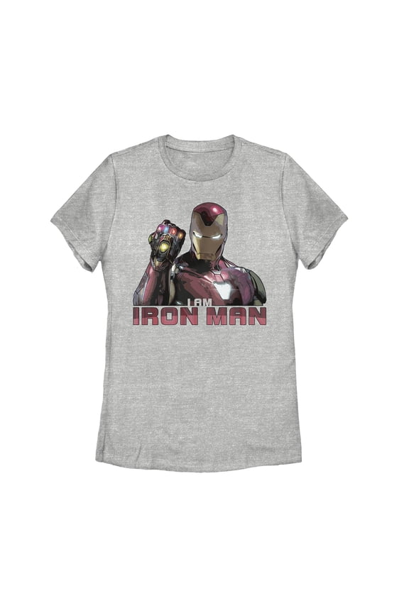 Women's Marvel Avengers: Endgame I Am Iron Man Graphic Tee Athletic Heather X Large
