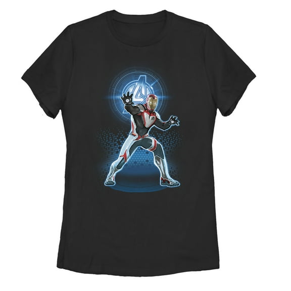 Women's Marvel Avengers: Endgame Iron Man Quantum Ready  Graphic Tee Black Large
