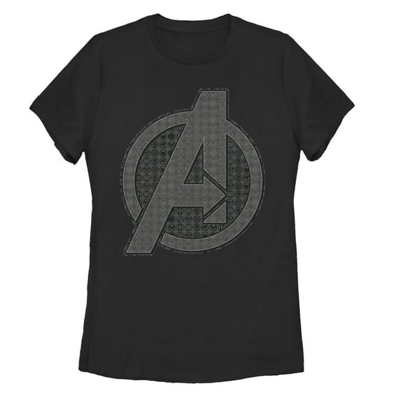 Women's Marvel Avengers: Endgame Logo Icon Tiles  Graphic Tee Black X Large
