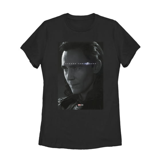 Women's Marvel Avengers: Endgame Loki Poster  Graphic Tee Black X Large