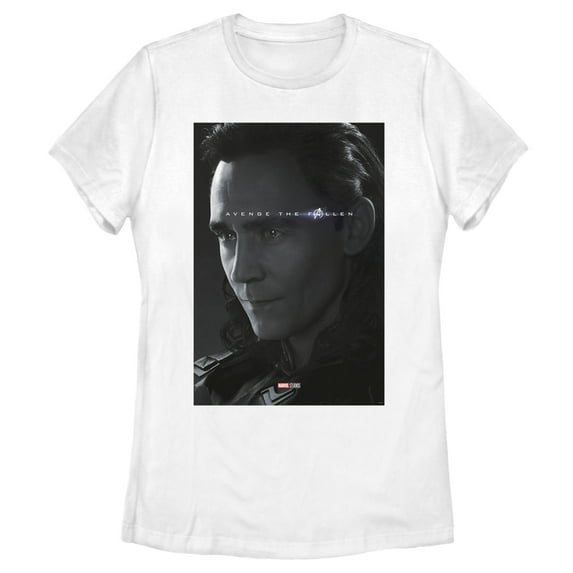 Women's Marvel Avengers: Endgame Loki Poster Graphic Tee White Small