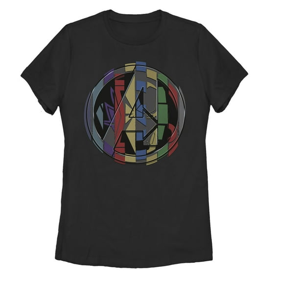 Women's Marvel Avengers: Endgame Puzzle Cube Logo  Graphic Tee Black Medium