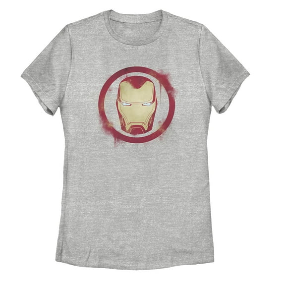 Women's Marvel Avengers: Endgame Smudged Iron Man Graphic Tee Athletic Heather Small