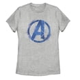 thumbnail image 1 of Women's Marvel Avengers: Endgame Smudged Logo Graphic Tee Athletic Heather 2X Large, 1 of 3