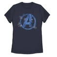 thumbnail image 1 of Women's Marvel Avengers: Endgame Smudged Logo  Graphic Tee Navy Blue Small, 1 of 4