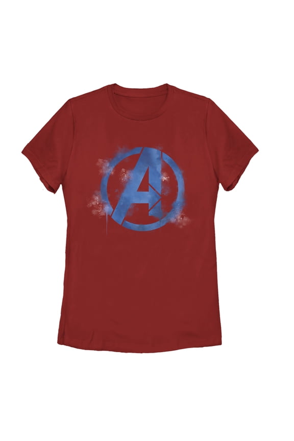 Women's Marvel Avengers: Endgame Smudged Logo Graphic Tee Red Medium